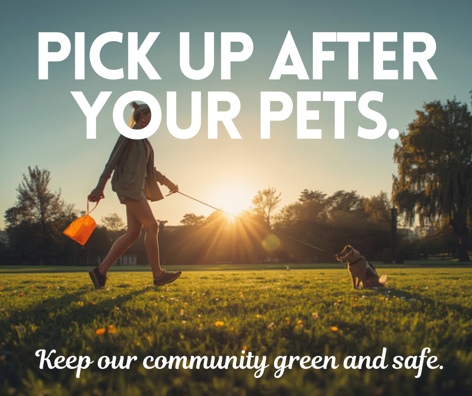 Please pick up after your pets!
